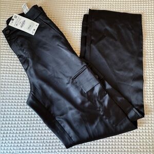 Zara Satin Effect Cargo Pants